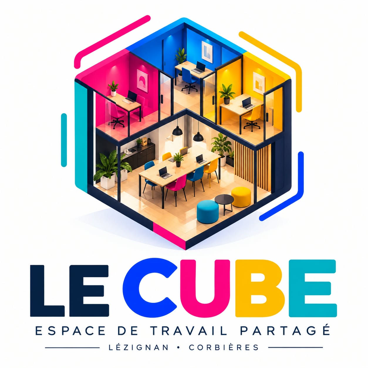 Logo Le Cube – Espace de travail partagé – Lézignan • Corbières
